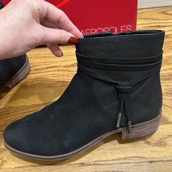 Aeresoles Black NuBuck booties - Picture 2 of 5